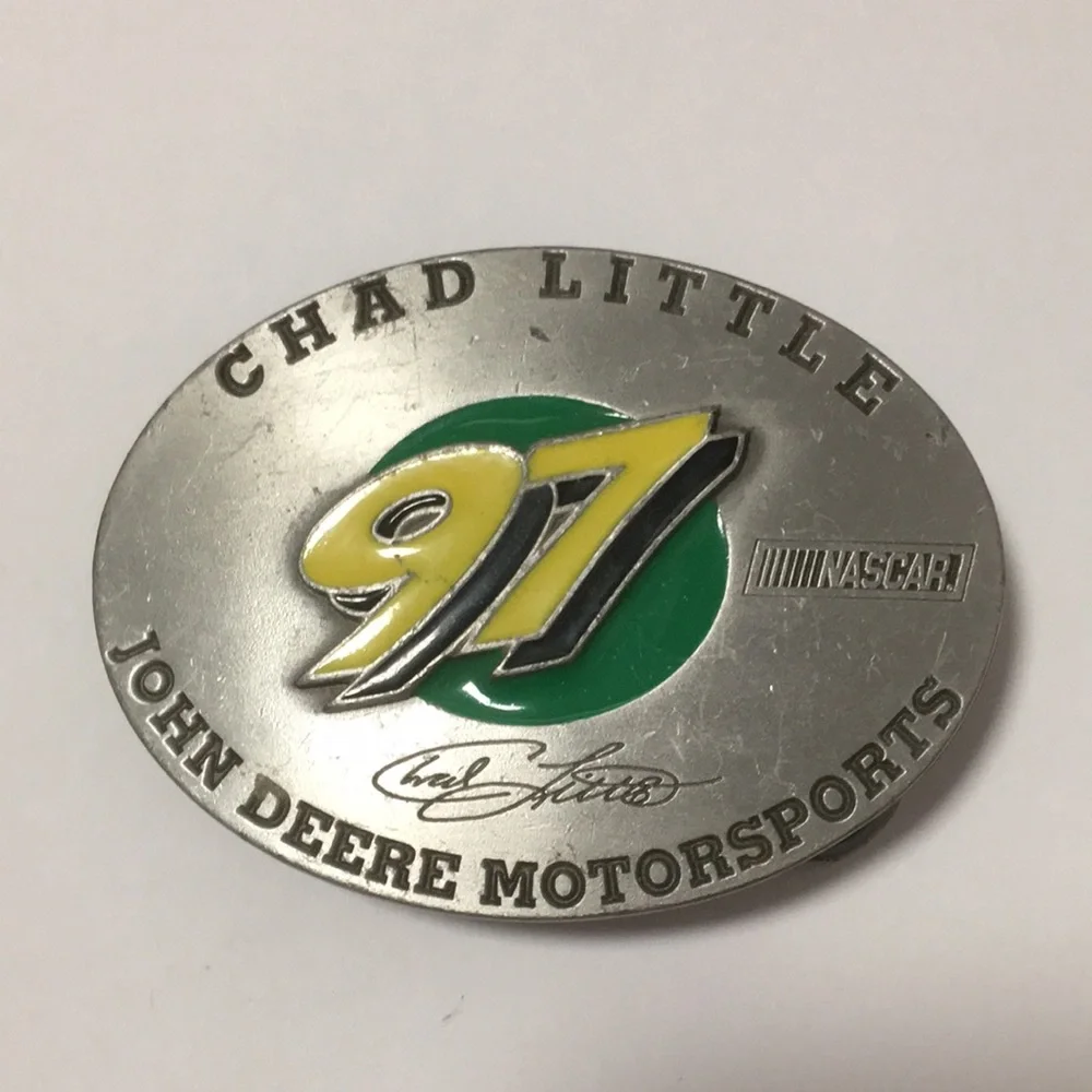 1998 The Great American Buckle Co. Pewter Chad Little NASCAR 97 Buckle